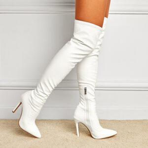 Womens Pointed-Toe Over-the-Knee Fashion Boots: Spring 2023 European Style