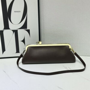 Womens Minimalist Horizontal Shoulder Bag - Small PU Leather Daily Crossbody